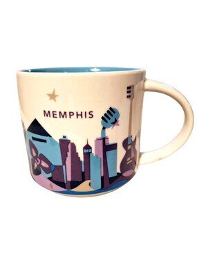 Starbucks Memphis You Are Here Collection Ceramic Coffee Mug 14oz Skyline Design